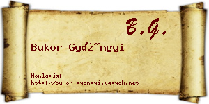 Bukor Gyöngyi névjegykártya